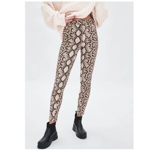 [NWT] Zara Snake Print Pants sz 6